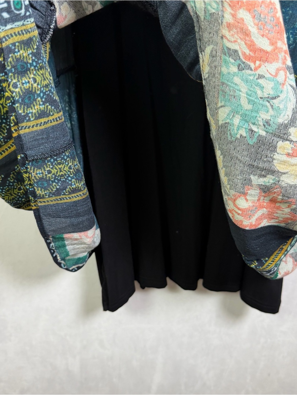 Maeve Anthropologie L Patchwork Floral Dress Lace Bell Sleeve Boho Whimsigoth - Picture 3 of 9